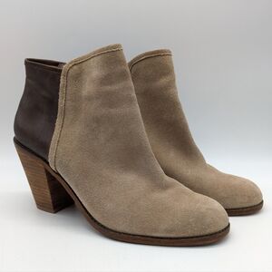 Softwalk Tan Brown Leather Heeled Ankle Boot 9